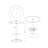 Round Glass Top Metal Base Dining Table