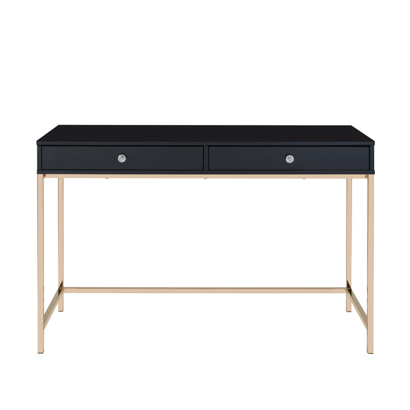 2-Drawer Writing Desk, Black