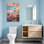 «Plants & Flowers Cherry Blossoms Beach Sunset Scene», reproduction sur toile