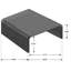 Table basse et de bout Coastal Black avec surface tissée de style minimaliste pour les intérieurs de chambre à coucher Fer 2