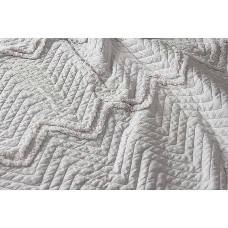 Bunia Polyester Solid Colour Bedspread, Natural