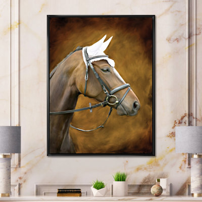 Portrait d'une maison brune - Impression sur toile