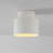 1-Light Flush Mount Ceiling Light, Ceramic Effect Shade, Matte Off-White, Ribbed, Home Improvement, Dining Room, Kitchen