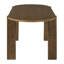Ensemble de salle à manger ovale 7 pièces avec 6 chaises, table en bois d'hévéa massif, finition brune de 71 pouces, table de cuisine pour 6 personnes