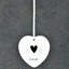 Love Heart Shaped Ceramic Ornament