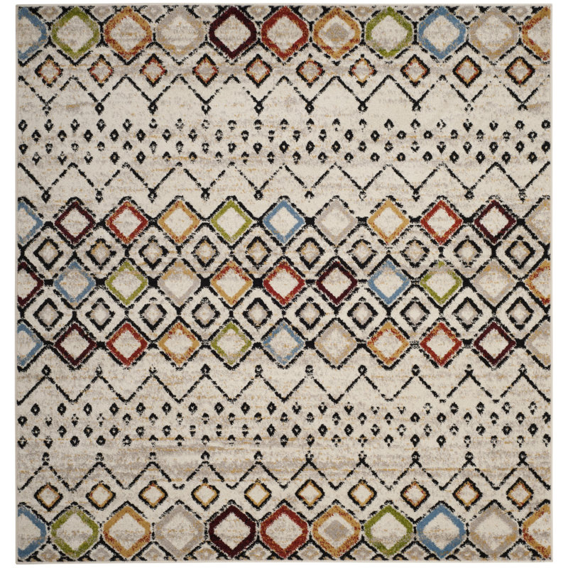 Savoy Geometric Area Rug, Square 91cm