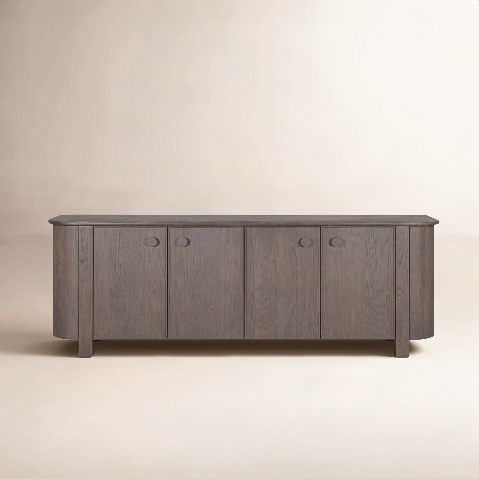 Dark Brown Oak Sideboard, Dark Brown