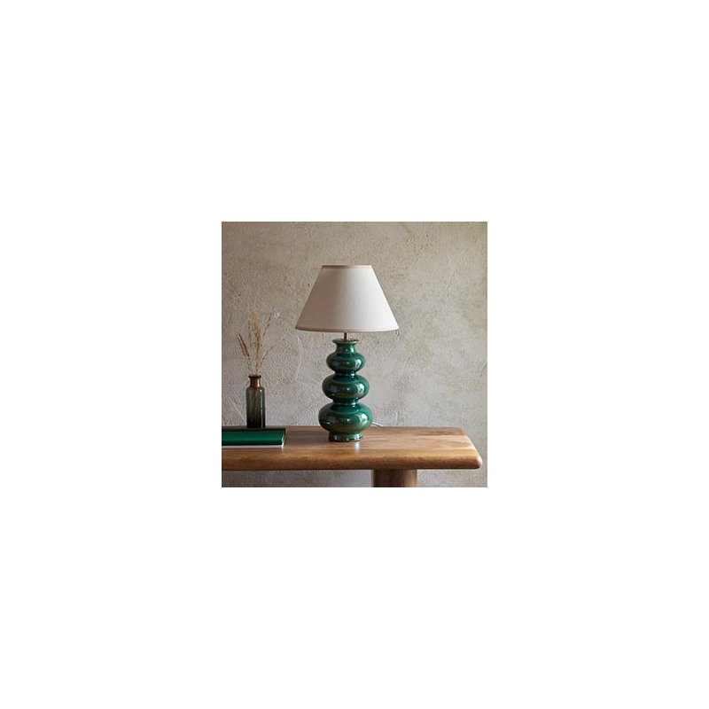 Monroe Ceramic, Steel And Brass Table Lamp