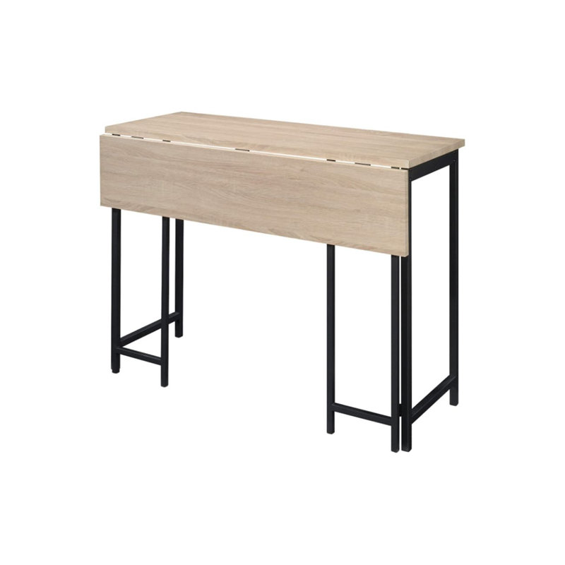 Table de salle à manger à tréteaux en chêne massif Lazio
