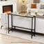 Petite console moderne pour entrée, verre trempé avec cadre en métal, canapé pour salon, couloir, bureau, noir