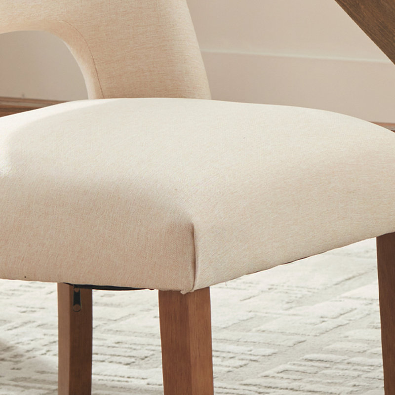 Ensemble de 6 chaises de salle à manger rembourrées, Beige