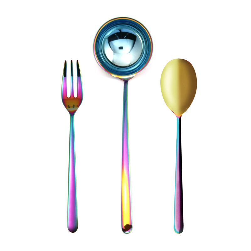 Serviz.Servire 3Pz Linea Arcobaleno