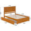 Lit plateforme en bois massif avec pied de lit et gigogne Madison-96140447