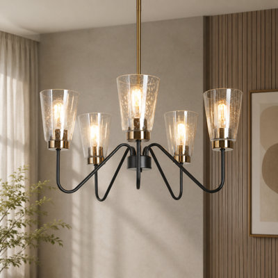 Shipham 5 - Light Modern Cone Kitchen Island Pendant Light