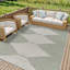 Green Modern Shaggy Outdoor Rug, Geometric Easy to Clean Rug For Patio, Balcony, Decks & Garden-267729893