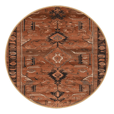 Machine Washable Persian Brown Area Rug