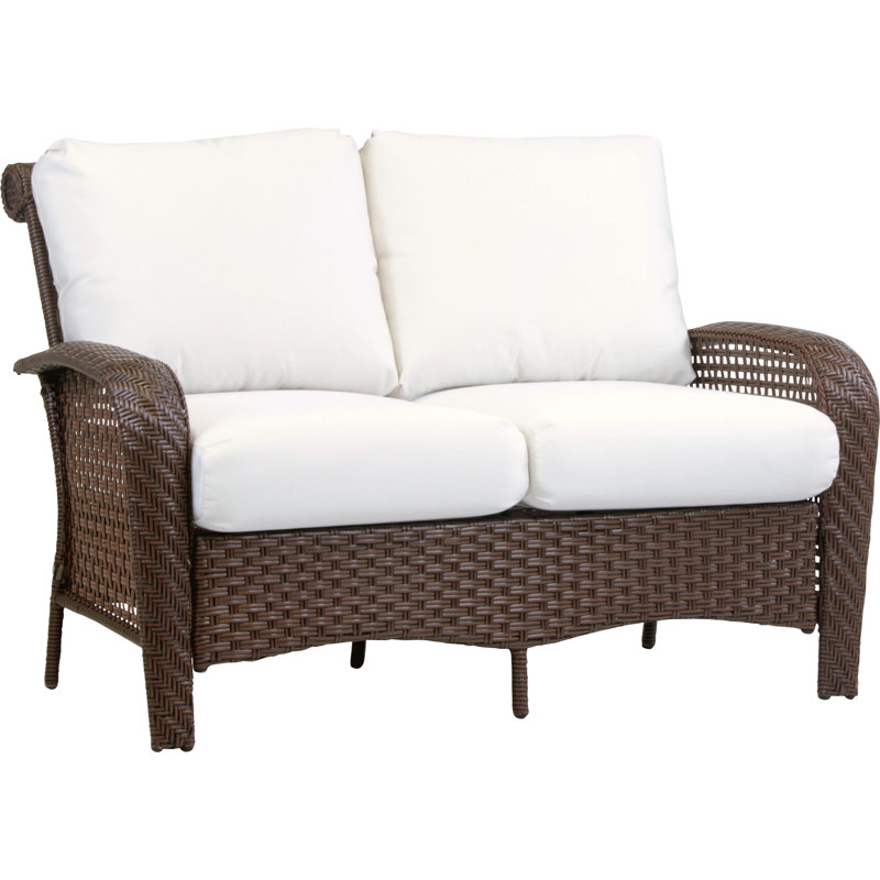 Causeuse avec coussin Rashawn, Toile Toile Toile Sunbrella®