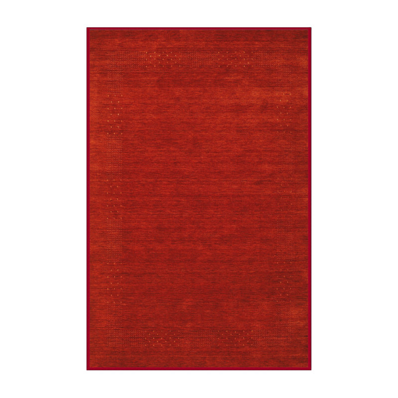 Tapis de zone rouge contemporaine, Rectangle 5 pi x 7 pi