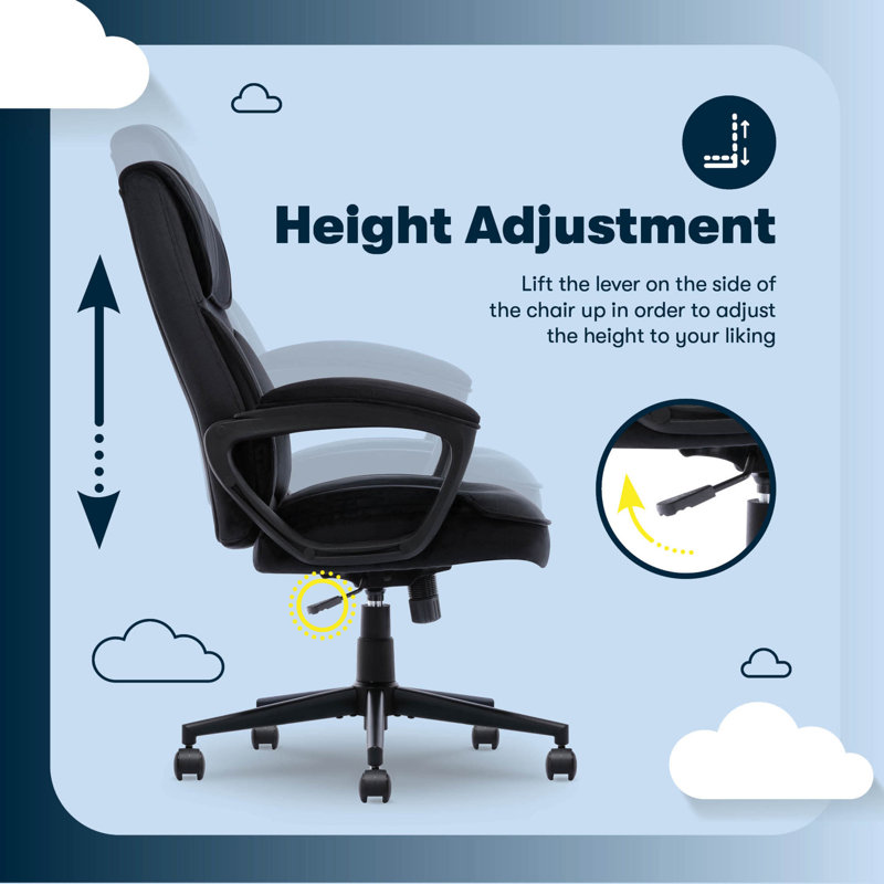 Comfort Classic Swivel Executive Office Chair, Black