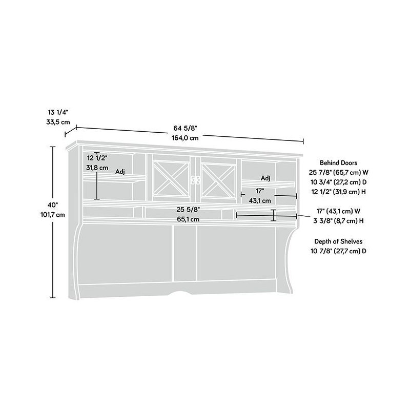 Aurelian Sideboard with Bar Hutch, Natural