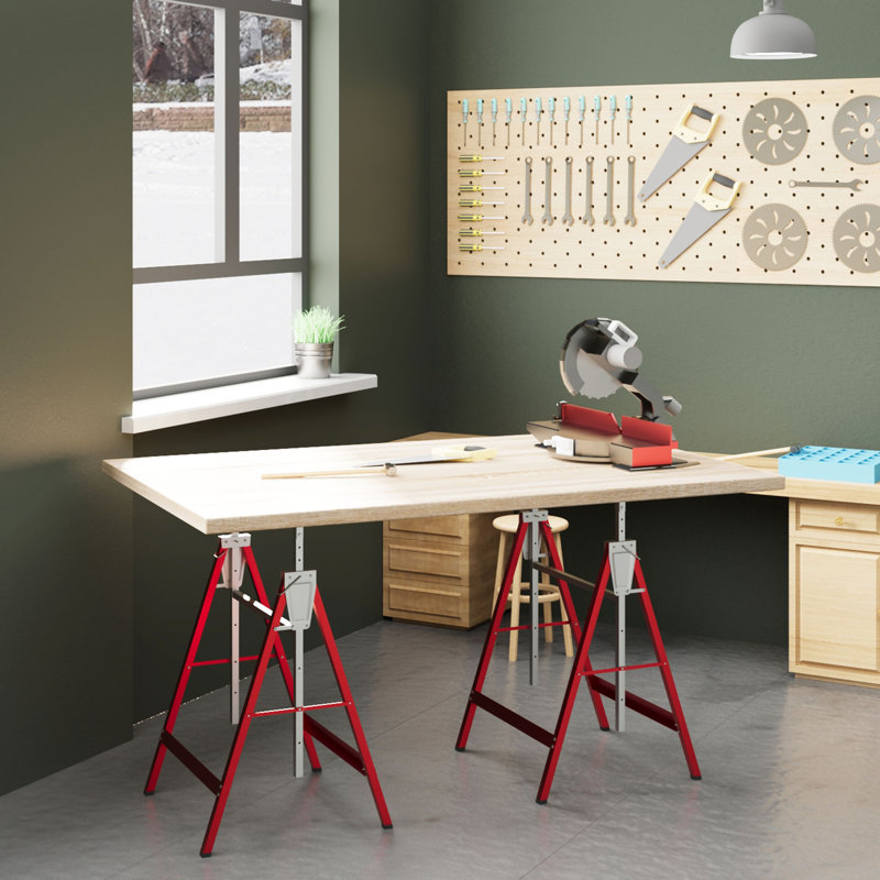 68cm W Steel Top Height-Adjustable Workbench