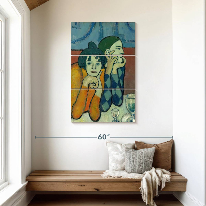 Leisha Les Deux Saltimbanques, H 45 po x l 28 po