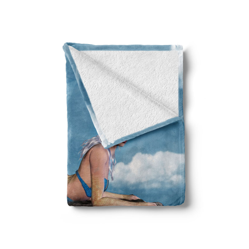 Hand Woven Throw Blanket, 70" W x 90" L