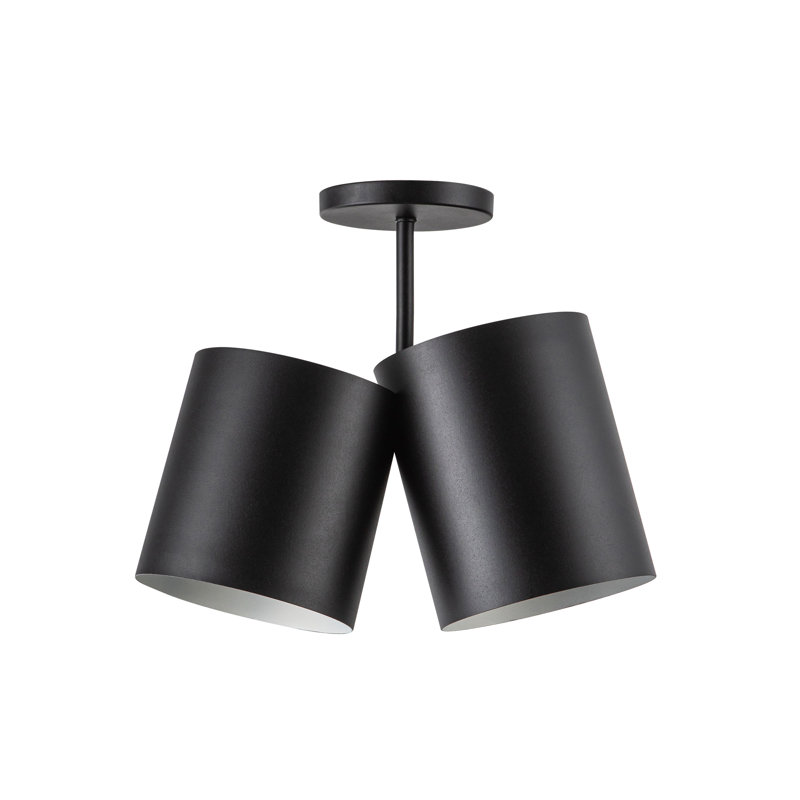 Keiko 2 - Light Semi Flush Mount, Black