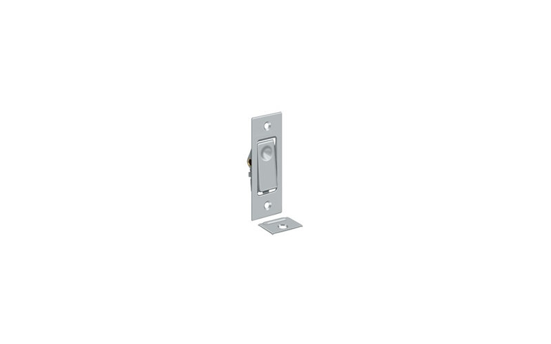Deltana PDB42U10B Pocket Door Bolts; Jamb Bolt; Oil Rubbed Bronze Finish, Satin Chrome