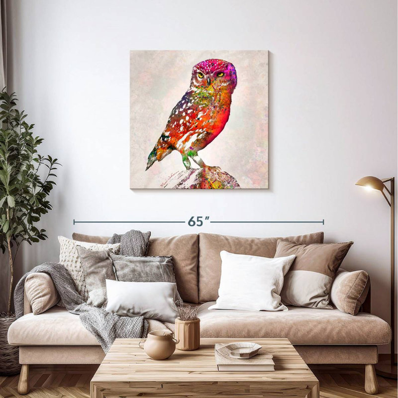 Crowle Colorful Owl, H 36 po x l 36 po