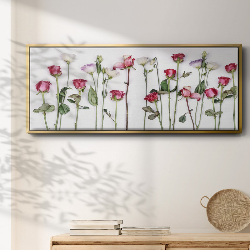 Panneau rouge moderne - toile encadrée, H 24 po x l 60 po