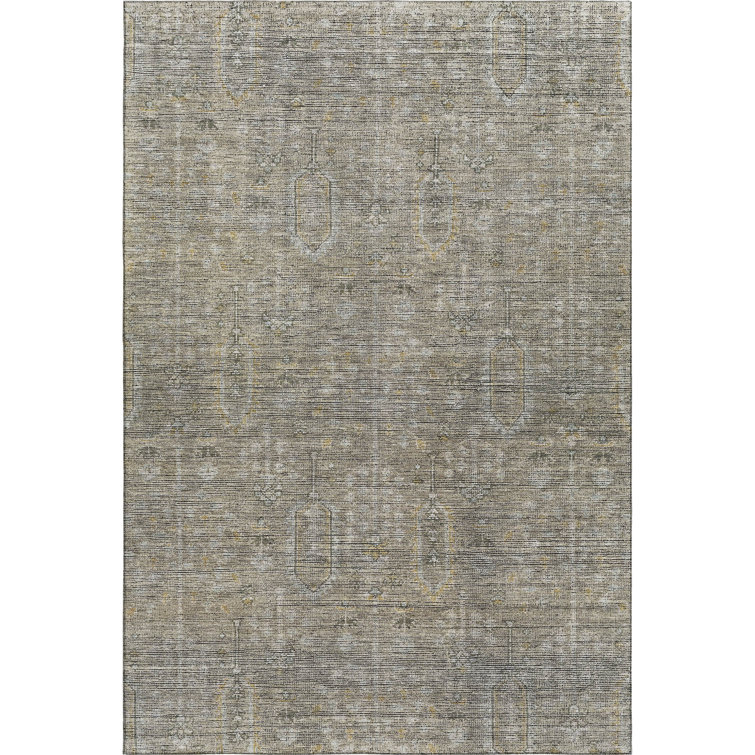 Premium Machine Washable Prisco Taupe Rug