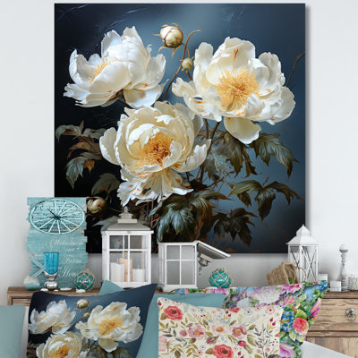Beige Whispers Of Peony V sur toile
