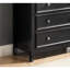 Organisateur de commode avec 6 tiroirs - noir. Tiroir coulissant. Pourboires. Fabrication. Espace. Tiroirs de chambre à coucher modernes l 31,5 po x P 16,15 po x P 44,3 po avec poignées en métal