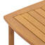Ensemble de causeuse et de table basse d'extérieur avec structure en bois d'acacia, panneaux de corde beige et coussins crème pour une élégante terrasse
