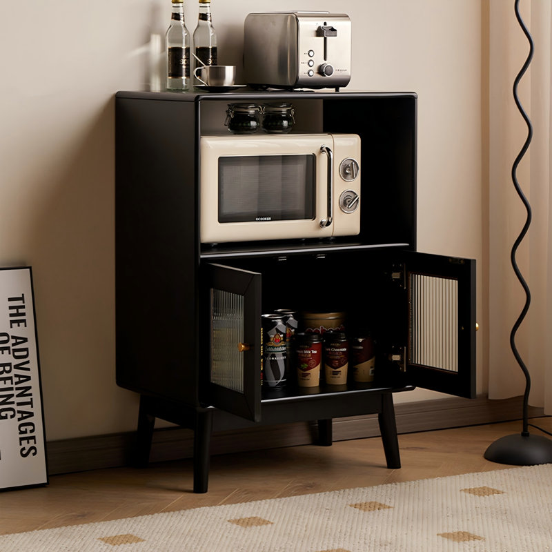 Buffet en bois de pin massif 23,62 po