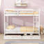 Lit simple superposé simple avec tiroirs de rangement et échelle-629192531