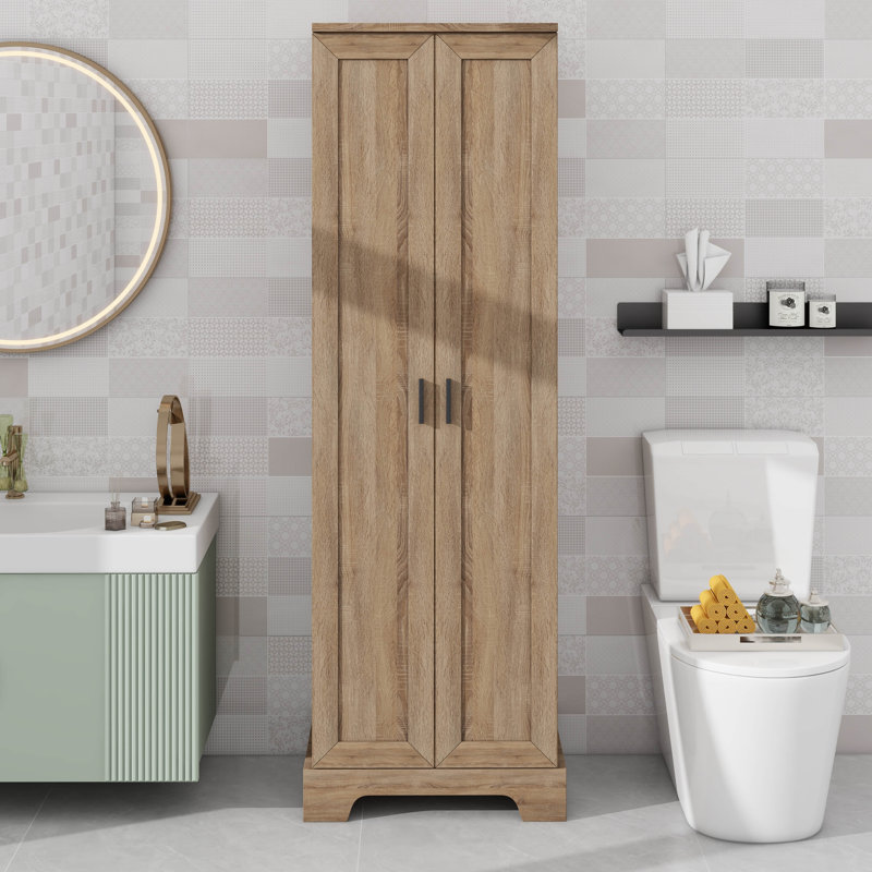 Armoire de rangement polyvalente 2 portes, Brun