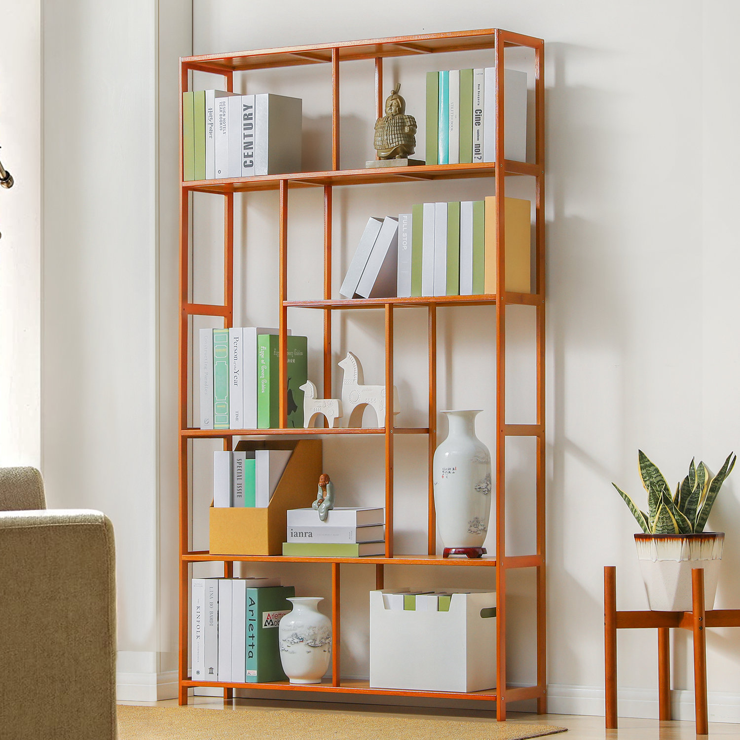 Willa Arlo Interiors Easley Modern Gold Arched Etagere Bookcase