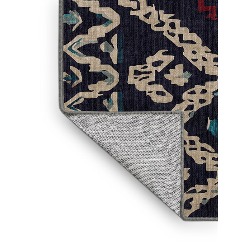 Machine Washable Purple Area Rug, Rectangle 5' x 7'