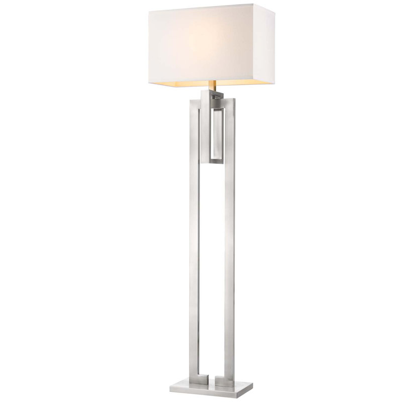 Mcelrath 64'' Brushed Nickel Column Floor Lamp