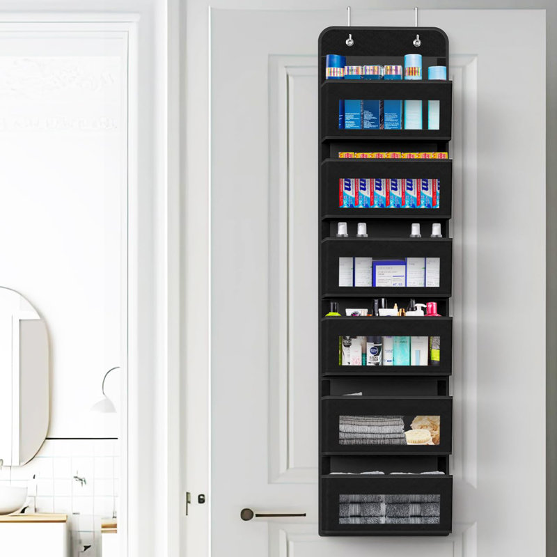 Rangement suspendu pour porte de placard, Noir