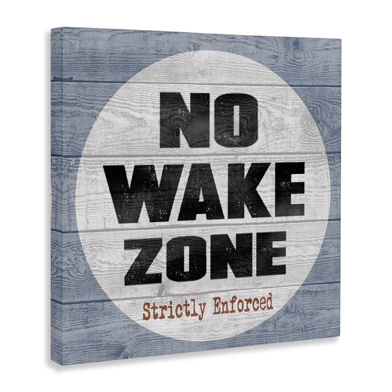 «No Wake Zone Beach» par Regina Nouvel, reproduction d'art textuel sur toile, H 24 po x l 24 po