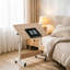 Bureau ergonomique à hauteur réglable 31,5 po x 15,7 po - Station de travail mobile avec perchoir escamotable, Table d'ordinateur portable pour la maison ou le bureau, Érable blanc-2140186827-2140186823