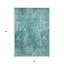 Tapis extérieur lavable abstrait bleu, vert et gris 9 pi x 12 pi