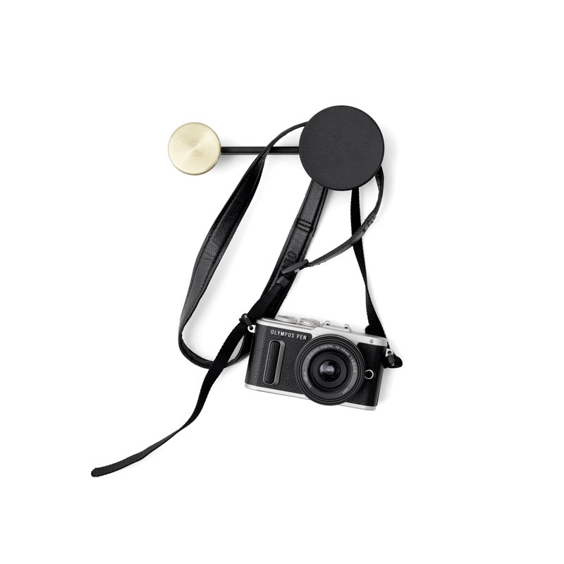 Afteroom Studio Wall Mounted Coat Rack, Black/Brass