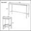 Table de salle à manger à hauteur de comptoir extra longue avec 3 tabourets, ensemble de table de pub avec repose-pieds, gris-994412474