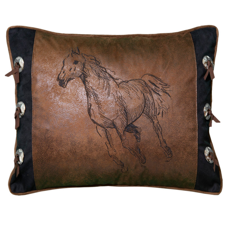 Wrangler Embroidered Black Horse 16 x20