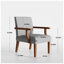 Ensemble de conversation avec accoudoirs en tissu gris clair l 18,7 po x P 25,98 po x H 32,28 po Avenloft-129465147