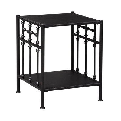 Edmund Vintage Open Metal Nightstand w/ Spindles
